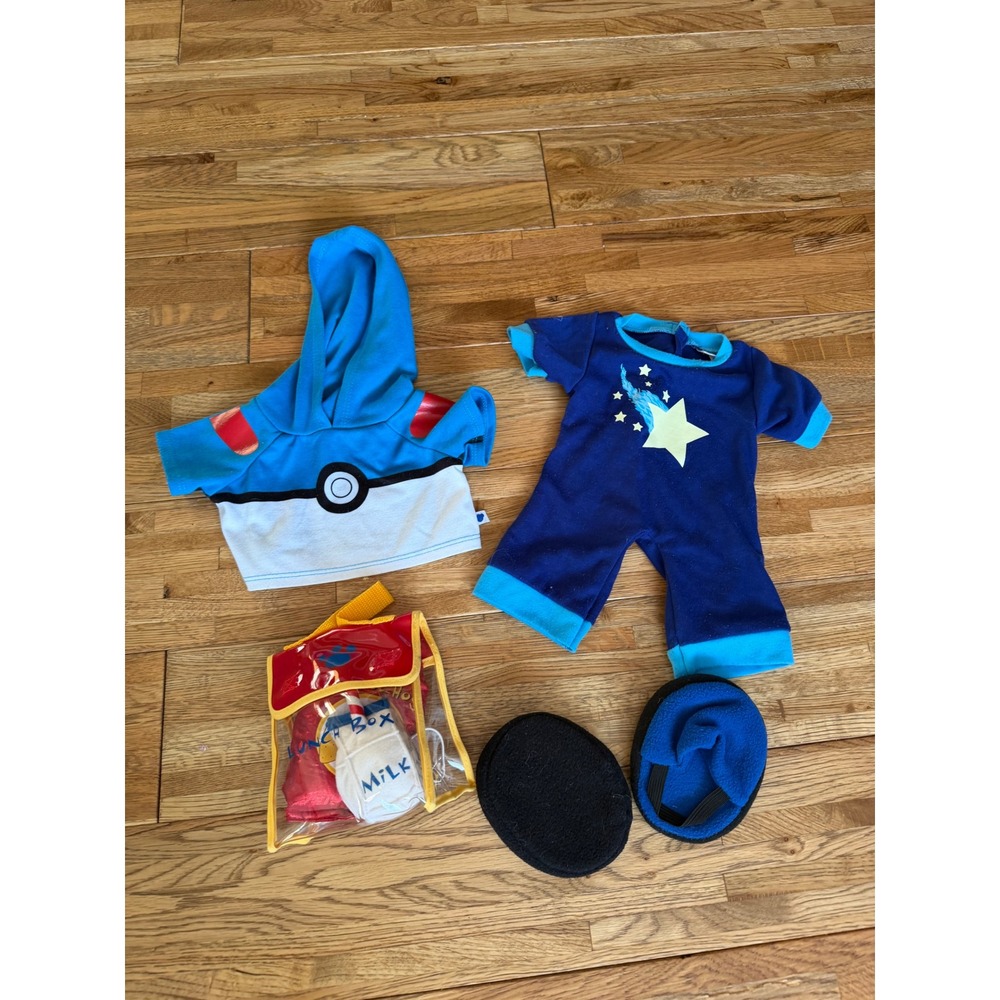 Build a‎ Bear Pokemon Pikachu Costume Pajamas Outfit Accessory Set